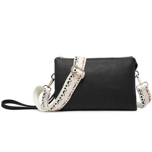 Jen & Co. Izzy Crossbody w/ Guitar Strap - Black