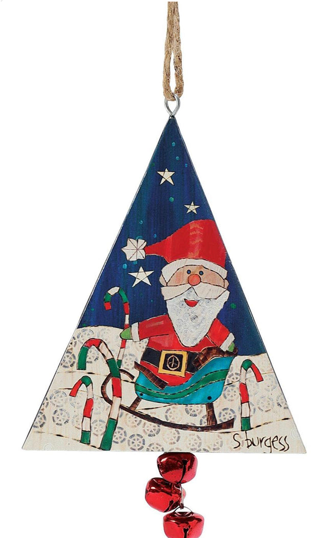 Santa Triangle Ornament