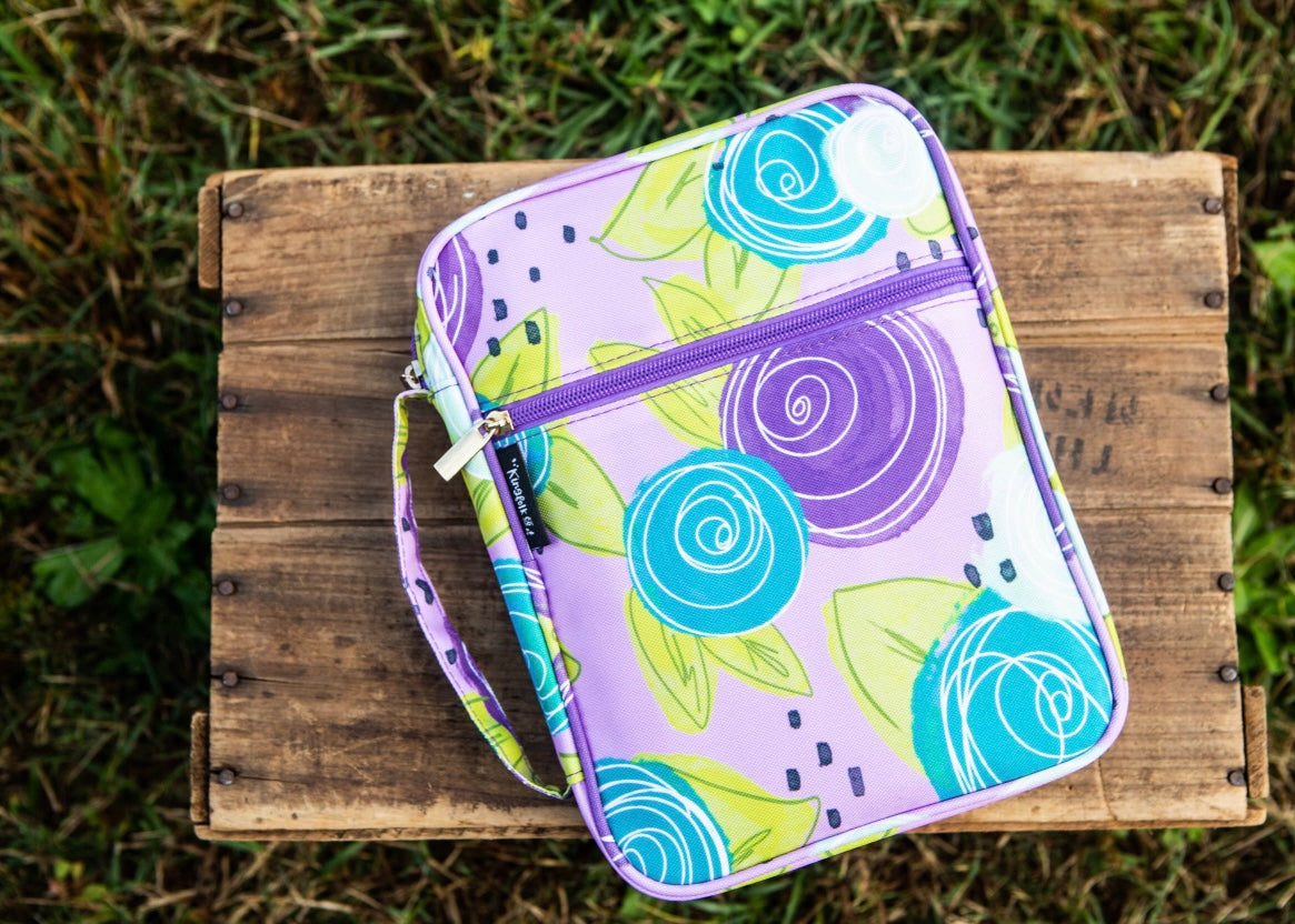 Purple Floral Bible Cover