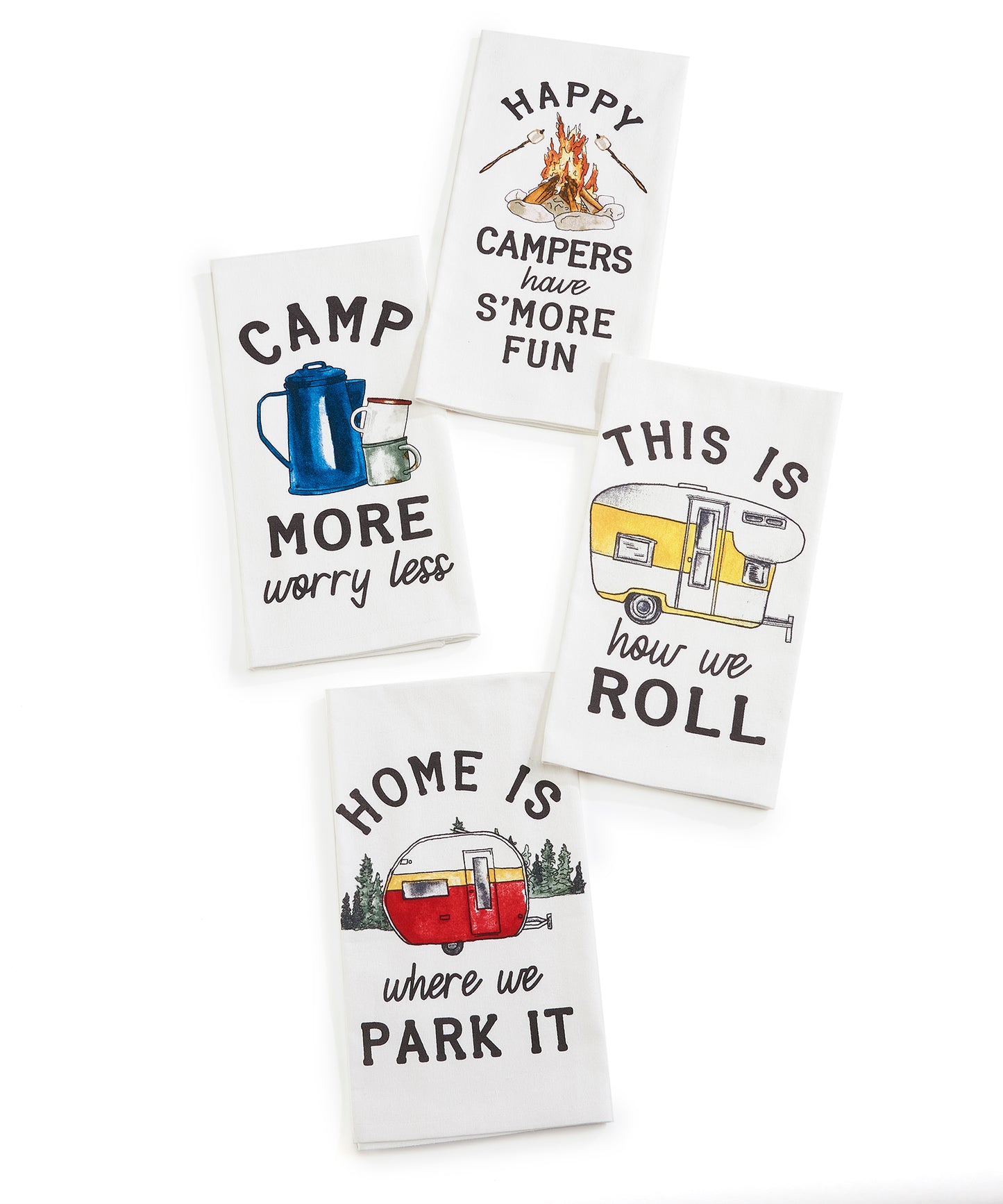 Camp Life Sentiment Tea Towels