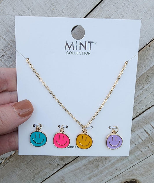 4 in 1 Smiley Necklace