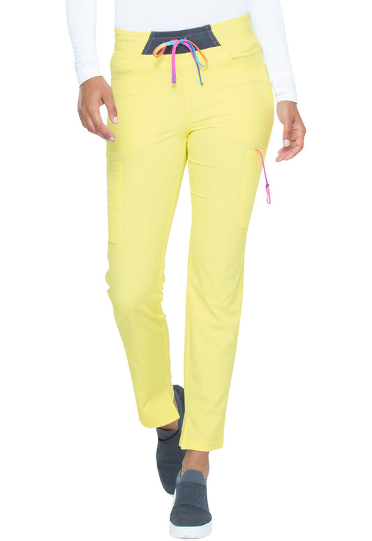 Women’s Cherokee Break On Through Mid Rise Tapered Leg Drawstring Pant - Sunny Vibe